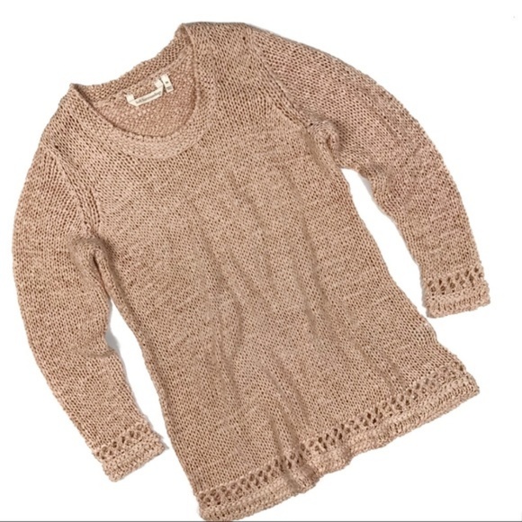 Soft Surroundings Peach Chunky Knit Tunic … - Picture 1 of 8